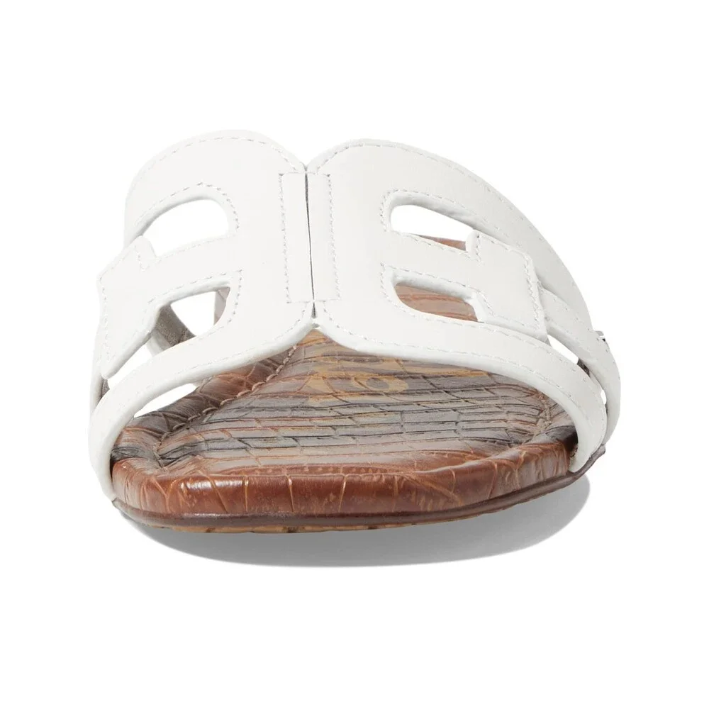 Sam Edelman Bay I5506L1100 Sandals Girls US 12 M White Leather Slide HTAT1767